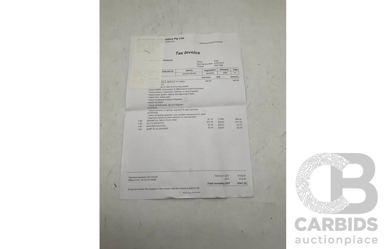 10/2008 Nissan Micra K12 5D Hatchback Blue 1.4L