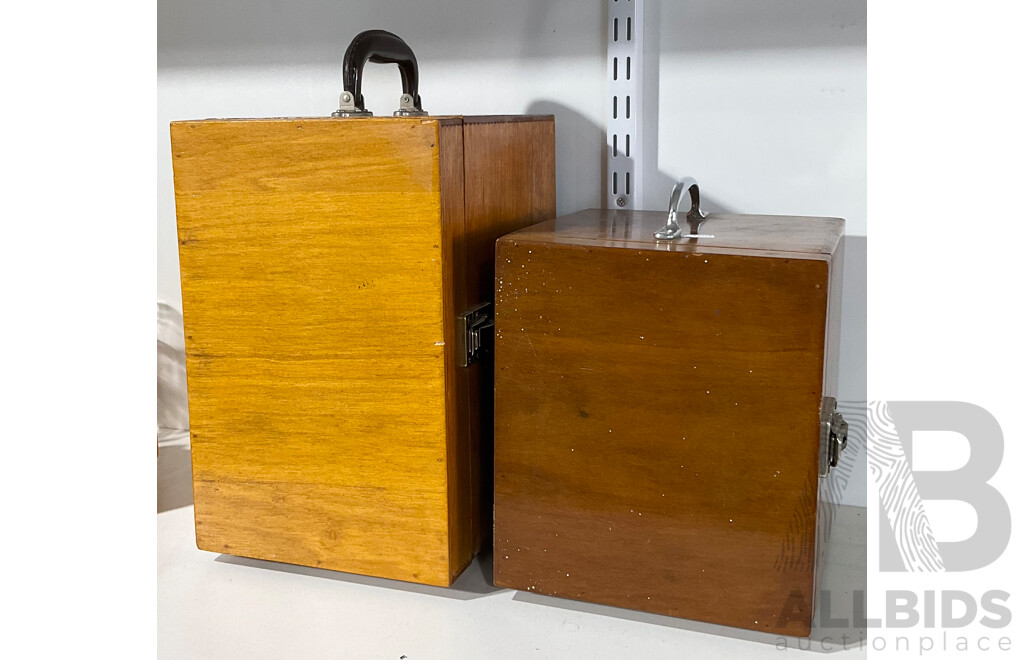 Two Handmade Timber Storage Boxes