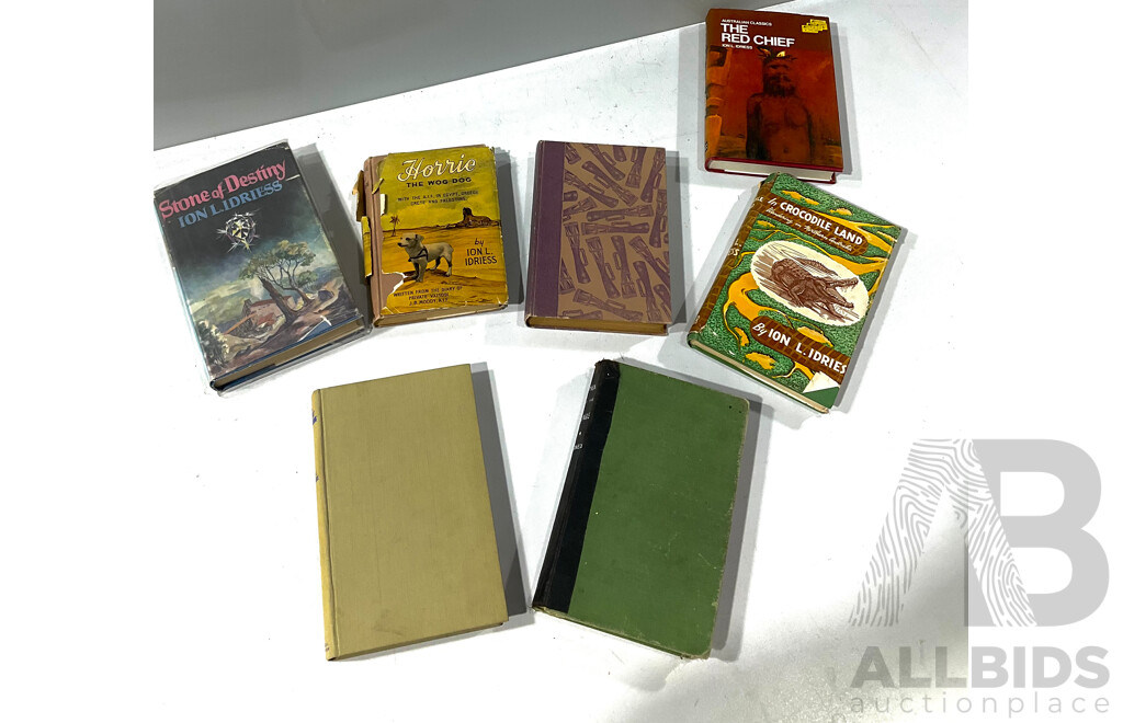 Collection Seven Ion Idriess Titles Including Horrie the Wog Dog, Drums of Mer and More