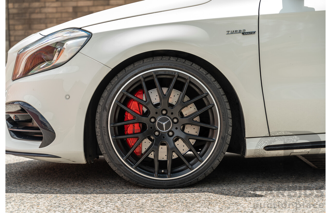 03/2017 Mercedes Benz A45 AMG (AWD) 176 4d Hatchback White Turbo 2.0L