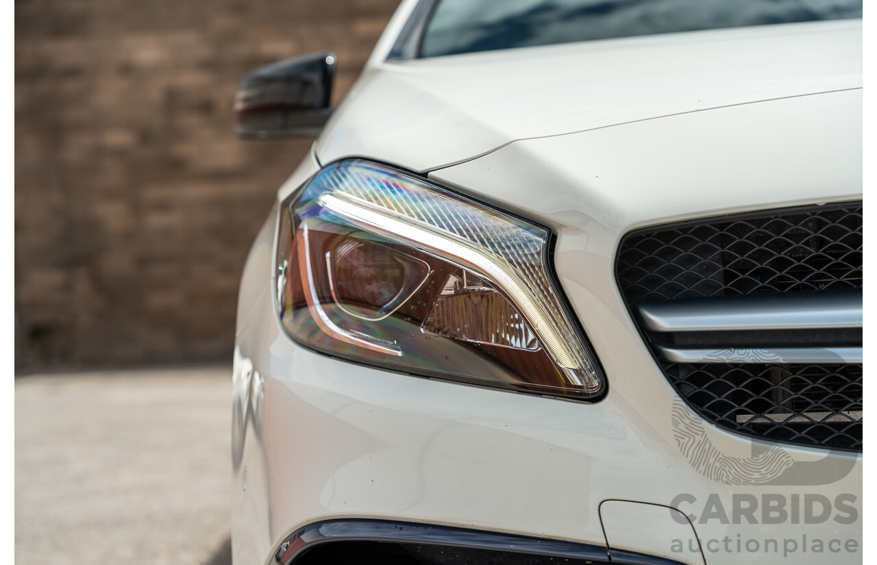 03/2017 Mercedes Benz A45 AMG (AWD) 176 4d Hatchback White Turbo 2.0L