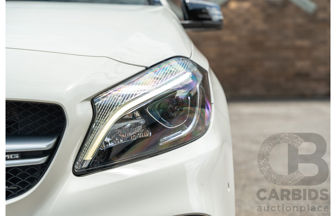03/2017 Mercedes Benz A45 AMG (AWD) 176 4d Hatchback White Turbo 2.0L