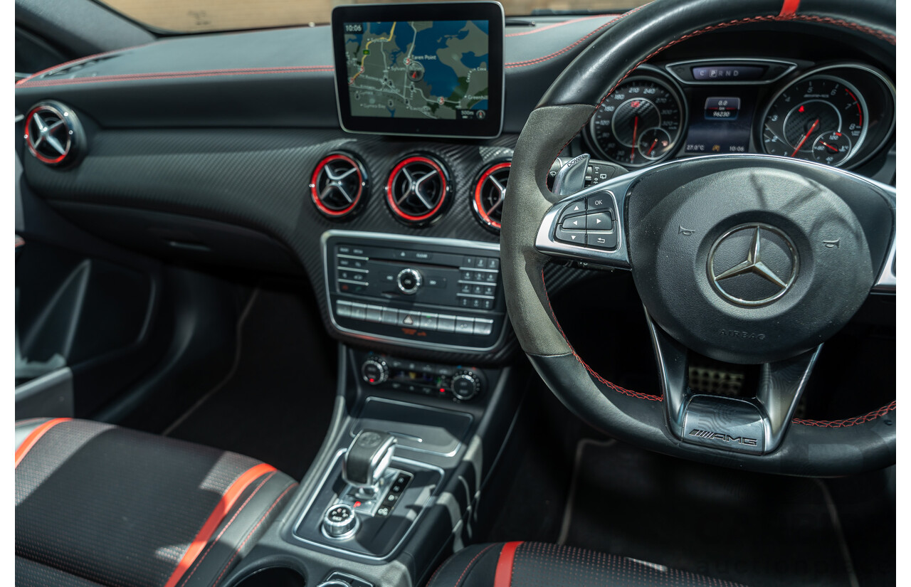 03/2017 Mercedes Benz A45 AMG (AWD) 176 4d Hatchback White Turbo 2.0L