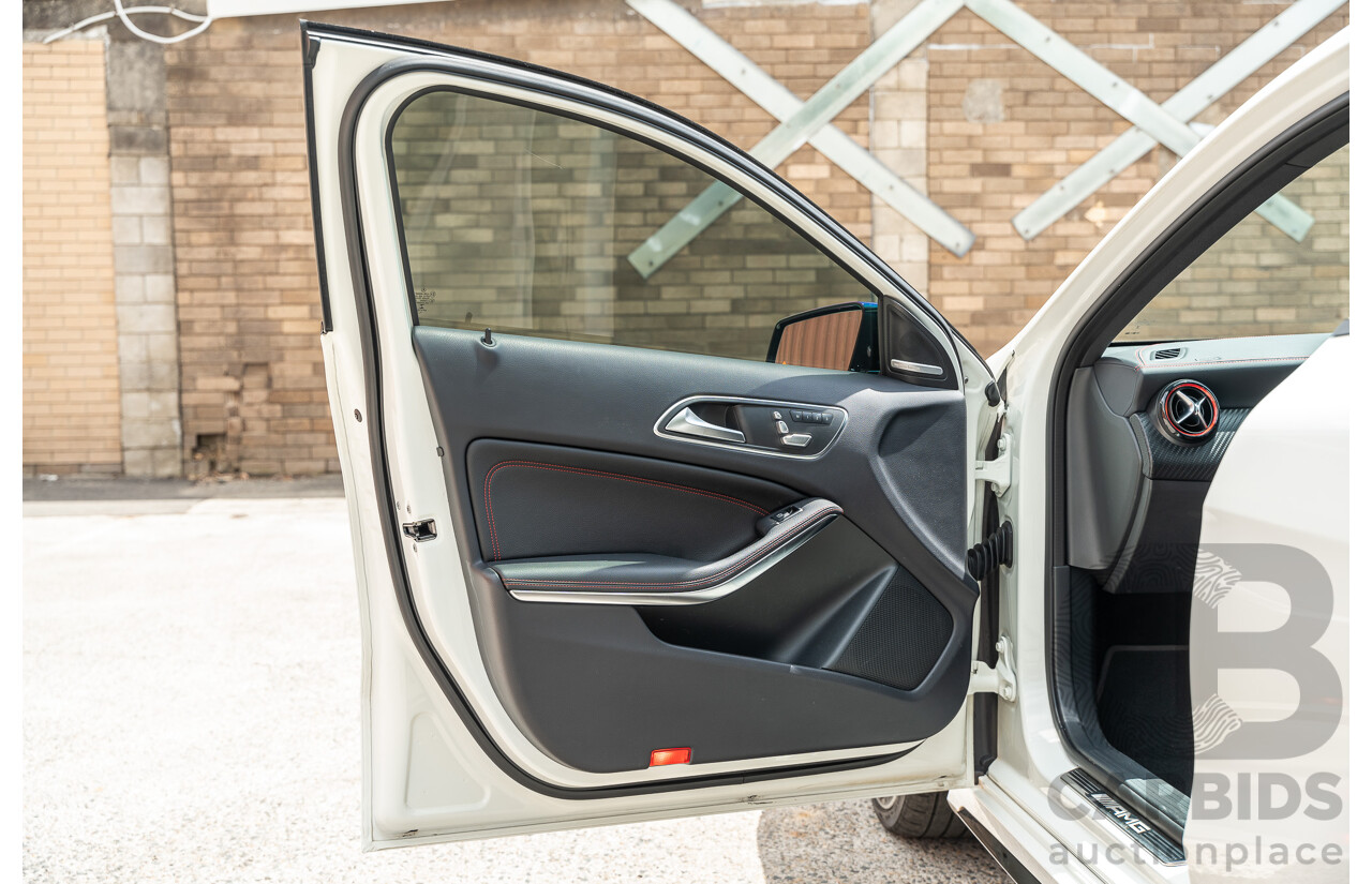 03/2017 Mercedes Benz A45 AMG (AWD) 176 4d Hatchback White Turbo 2.0L