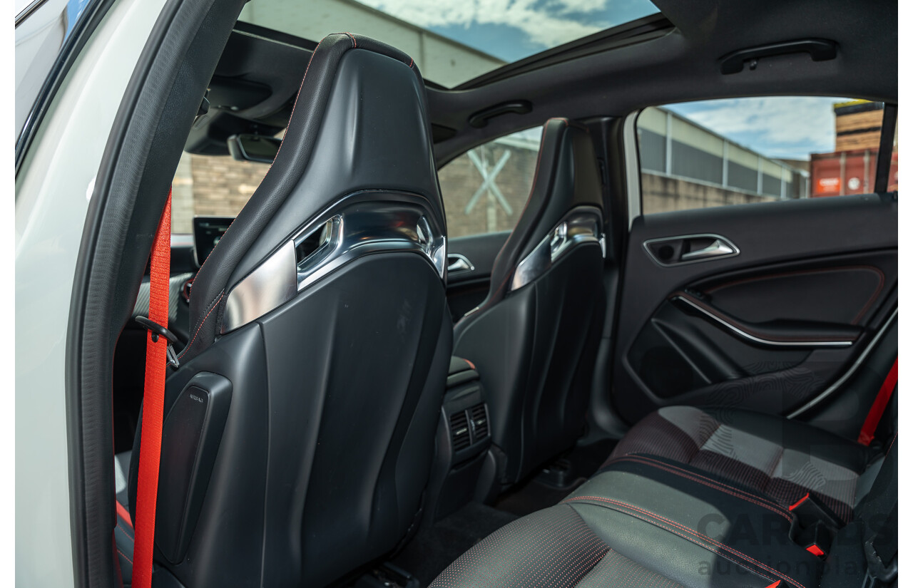 03/2017 Mercedes Benz A45 AMG (AWD) 176 4d Hatchback White Turbo 2.0L