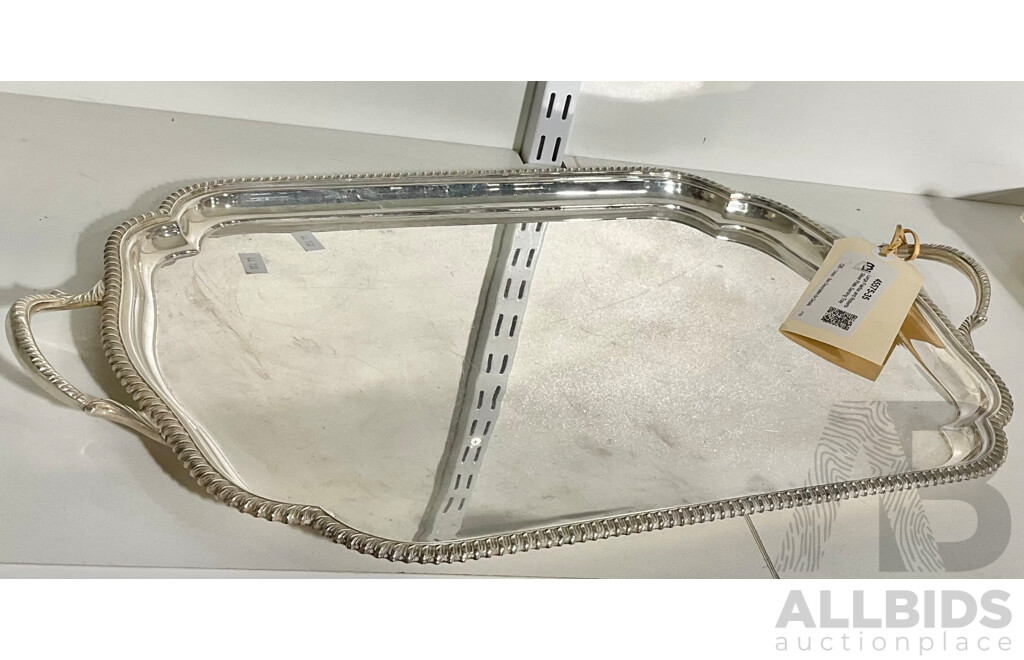 Large Fairfax and Roberts Silver Plate Serving Tray