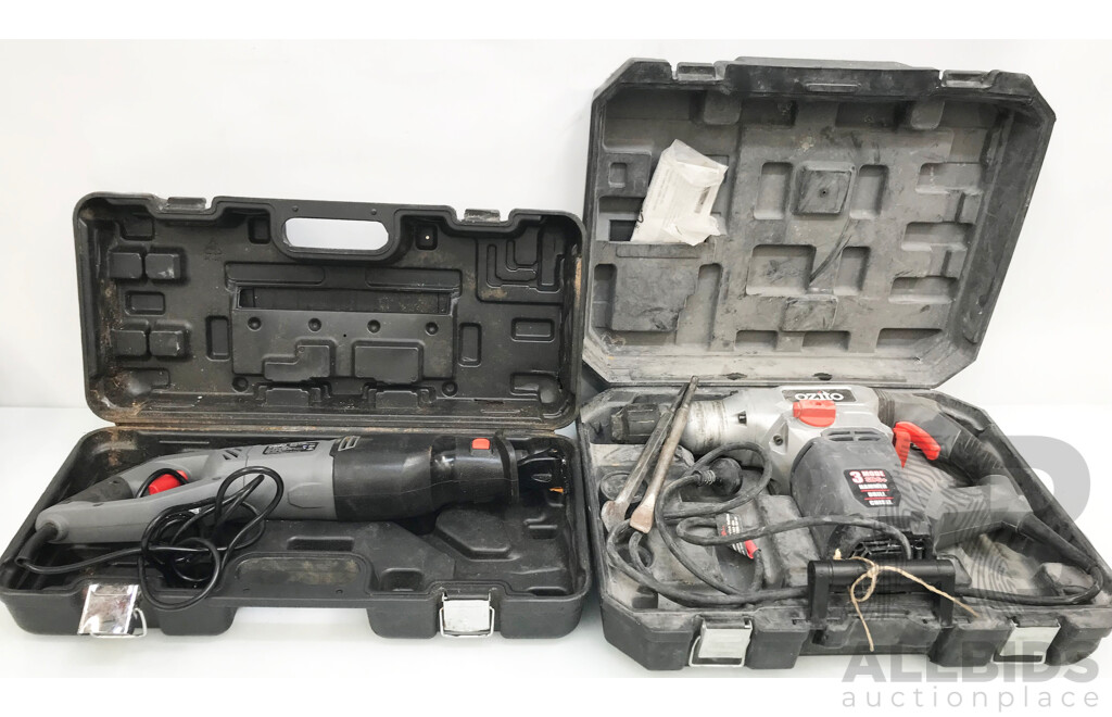 OZITO Rotary Hammer Drill and Reciprocating Saw