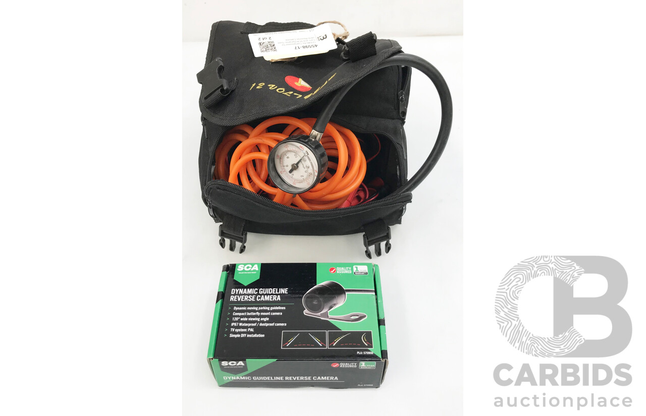 12Volts Air Compressor for Cars and SCA Dynamic Guideline Reverse Camera