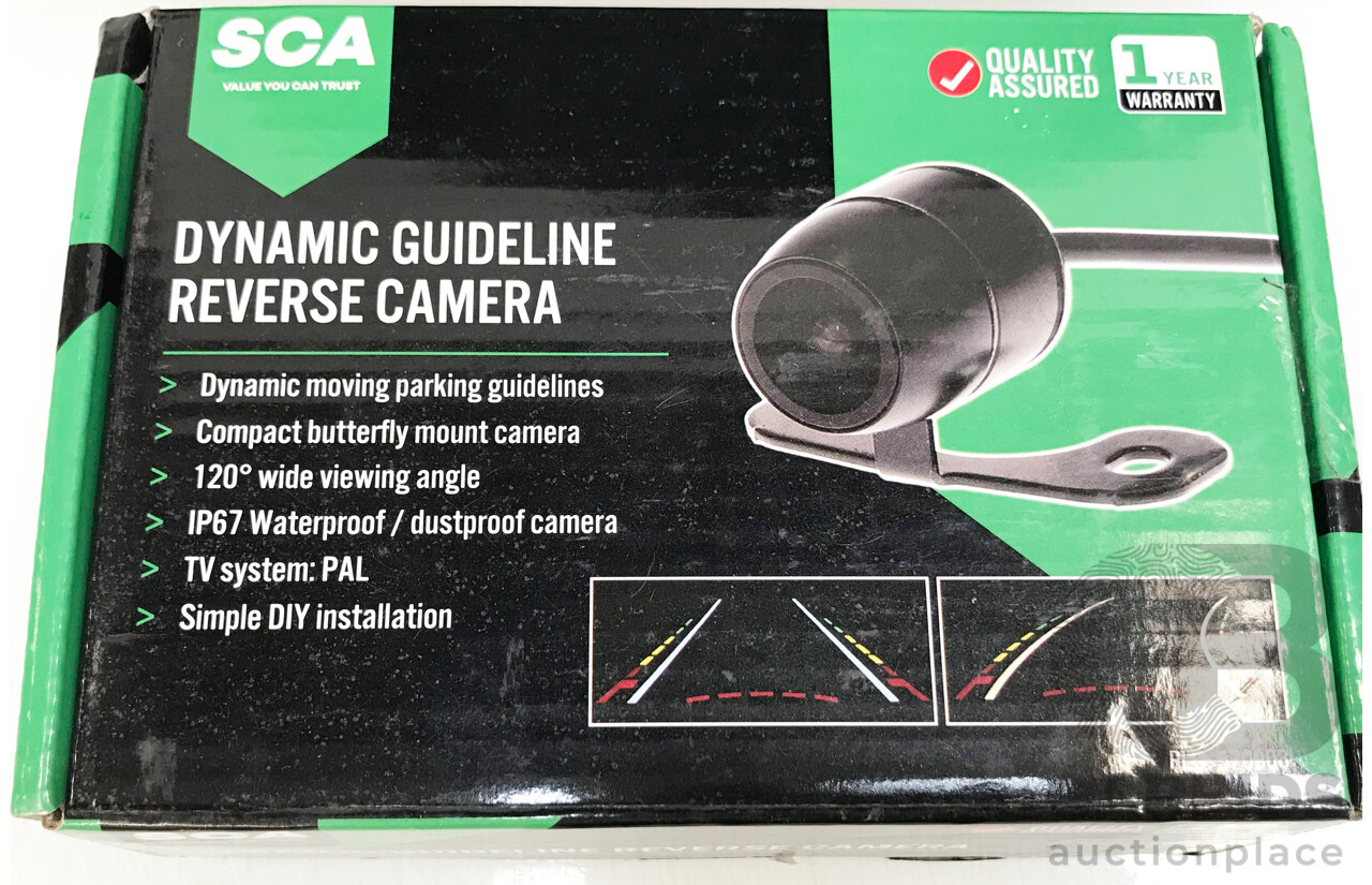 12Volts Air Compressor for Cars and SCA Dynamic Guideline Reverse Camera