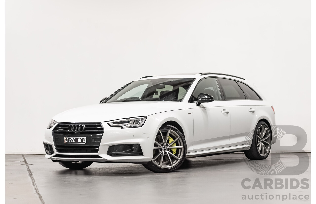 07/2017 Audi A4 S Line Avant Quattro (AWD) B9 8W MY18 4d Wagon White Turbo 2.0L