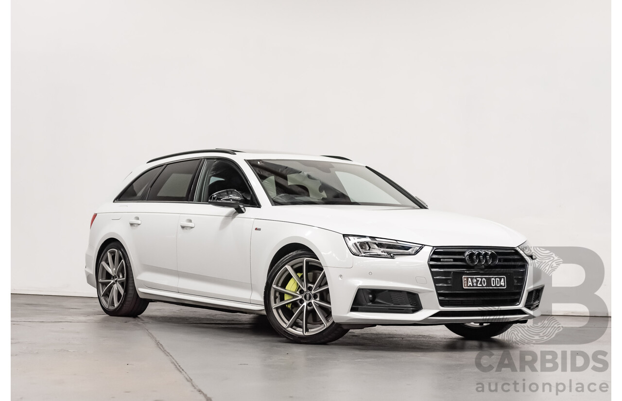 07/2017 Audi A4 S Line Avant Quattro (AWD) B9 8W MY18 4d Wagon White Turbo 2.0L