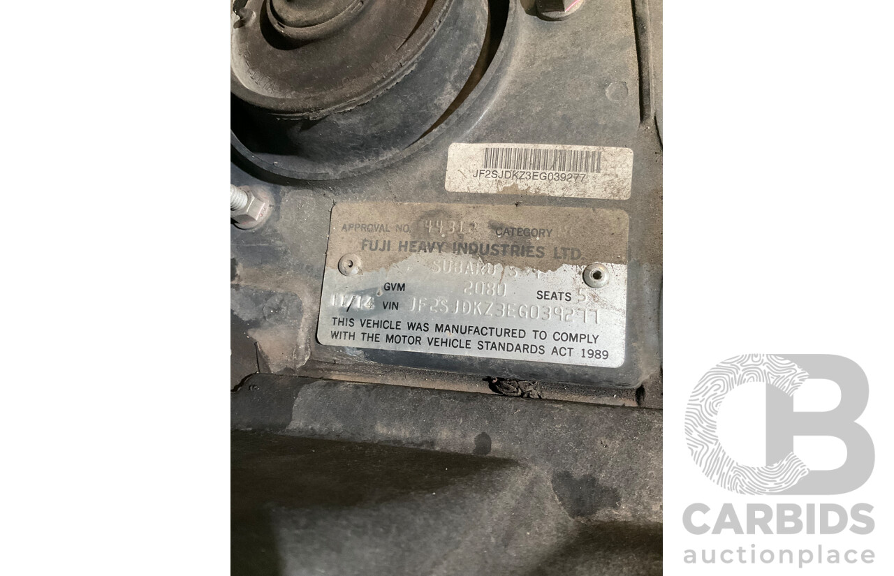 11/2014 Subaru Forester 2.0d-S MY14 4d Wagon Black Turbo Diesel 2.0L