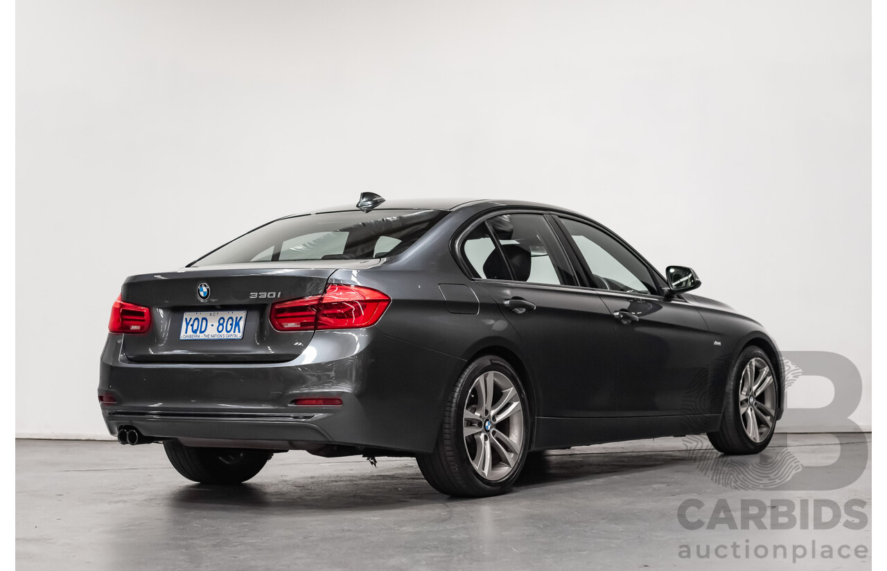 6/2017 BMW 330i Sport Line F30 LCI 4d Sedan Mineral Grey Metallic Turbo 2.0L