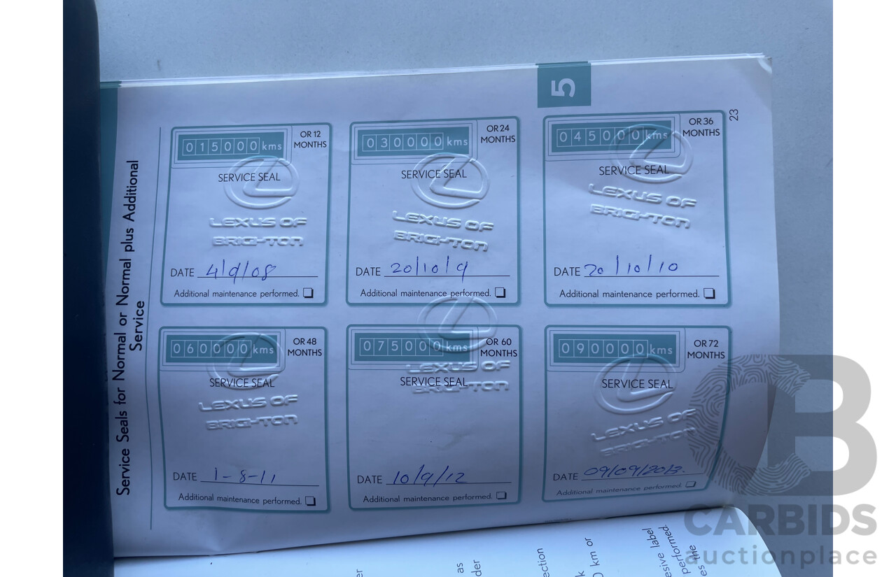 6/2007 Lexus Is250 X GSE20R 4d Sedan Red 2.5L