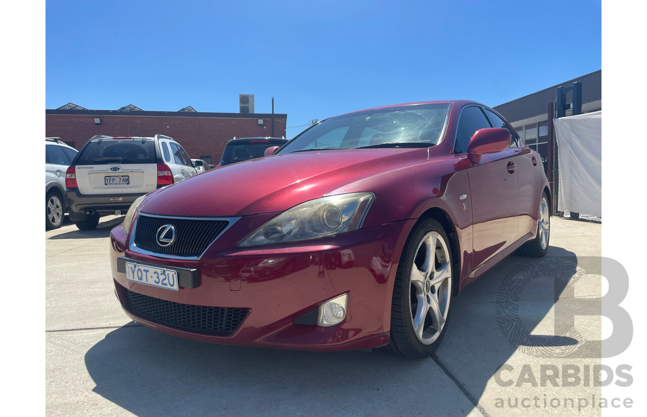 6/2007 Lexus Is250 X GSE20R 4d Sedan Red 2.5L