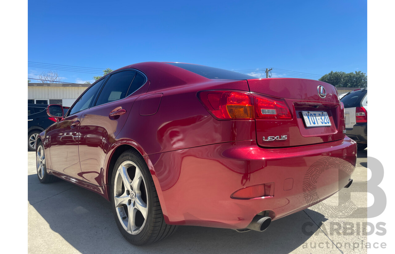 6/2007 Lexus Is250 X GSE20R 4d Sedan Red 2.5L
