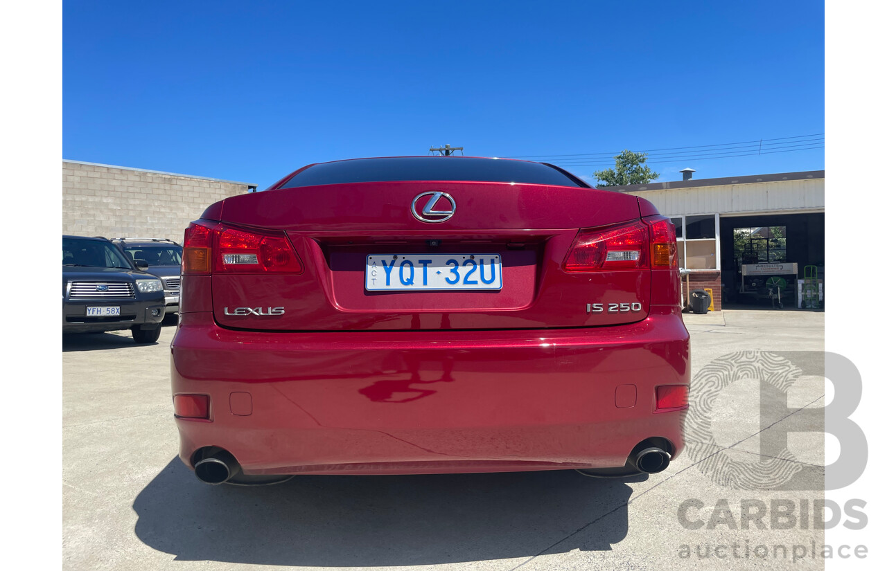 6/2007 Lexus Is250 X GSE20R 4d Sedan Red 2.5L
