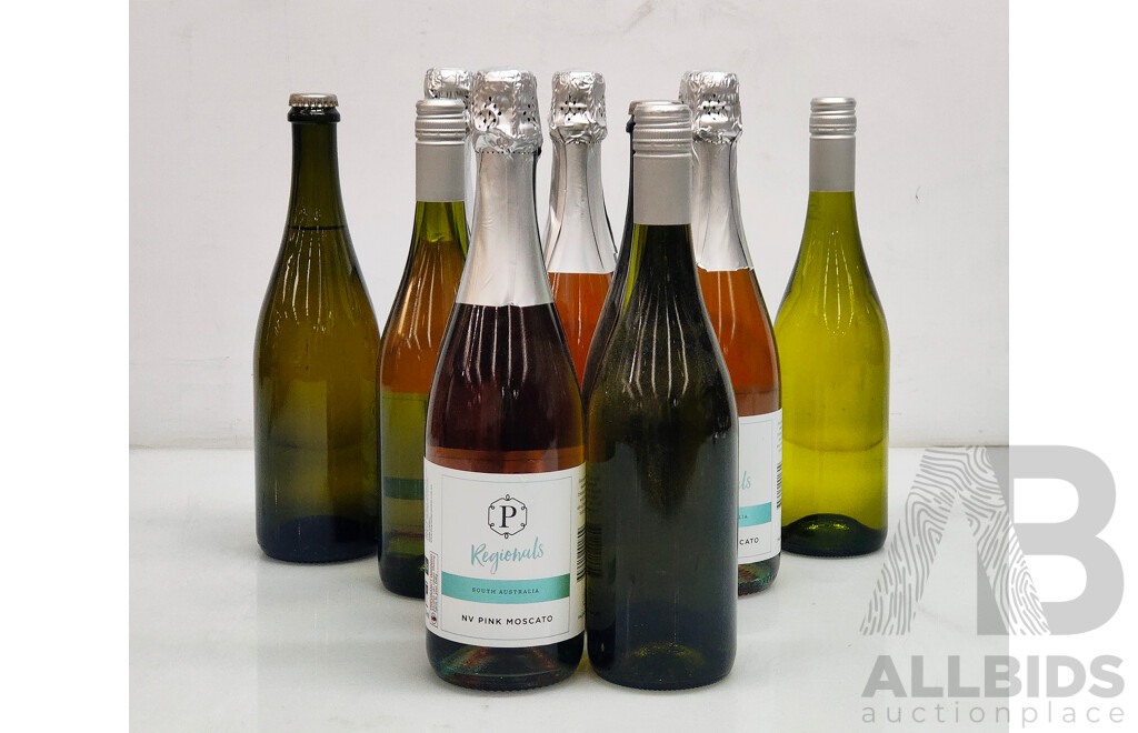 Pialligo Estate Canberra NV Pink Moscato & Unlabelled White Wine 750ml - Lot of 12