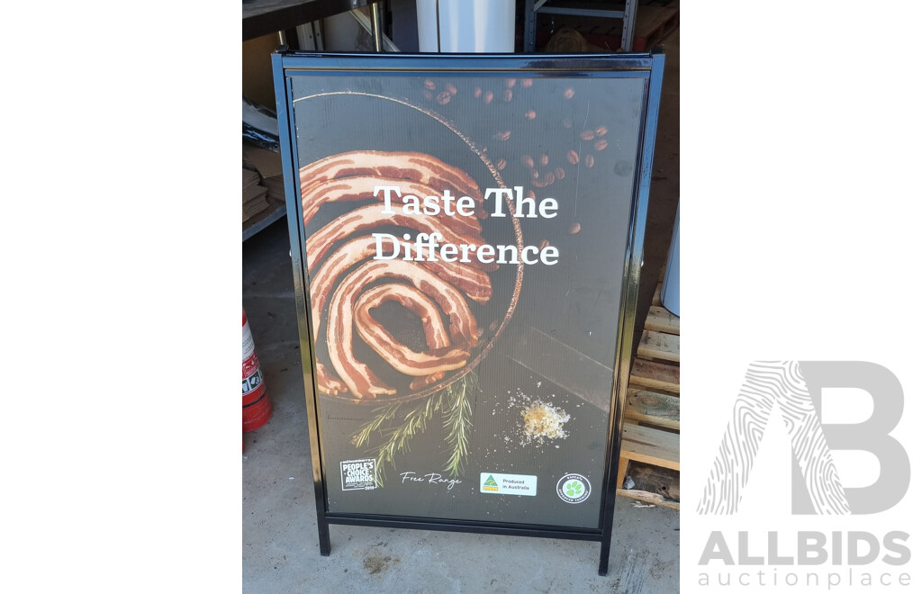 Set of Six Cafe A-Frame Display Units