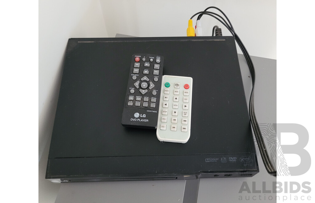 Hisense Wall Mounted Television with LG DVD Players and DVDs