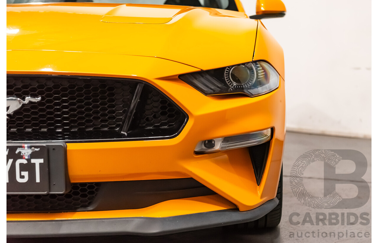 08/2018 Ford Mustang GT Fastback FN MY18 2d Coupe Orange Fury V8 5.0L