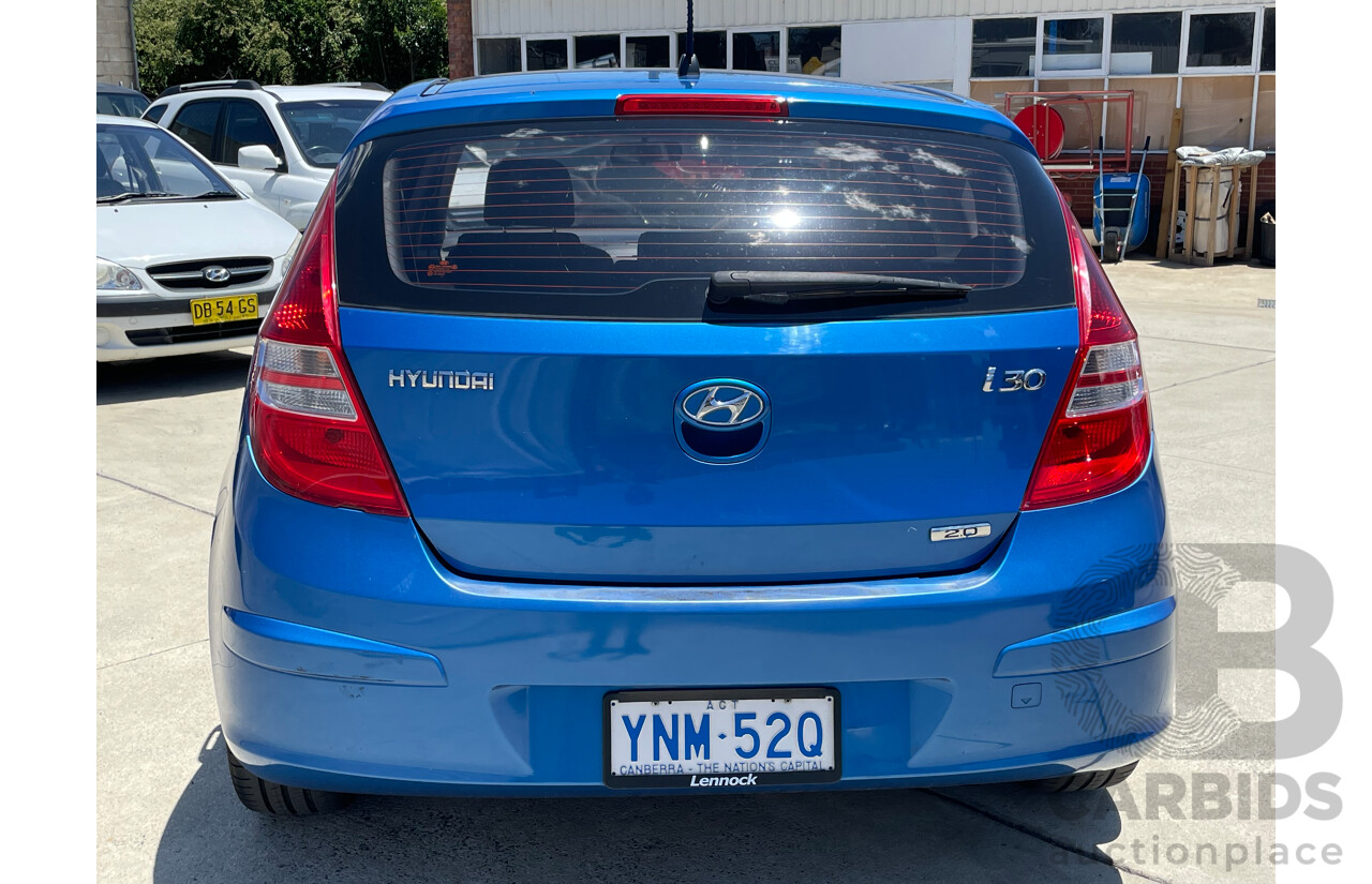 01/10 Hyundai I30 SX FWD FD MY10 5D Hatchback Blue 2.0L
