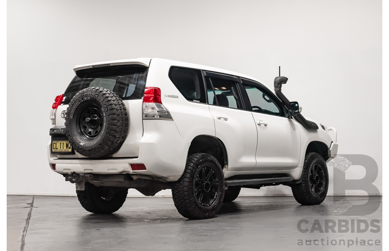 8/2010 Toyota Landcruiser Prado GX (4x4) KDJ150R 4d Wagon White Turbo Diesel 3.0L