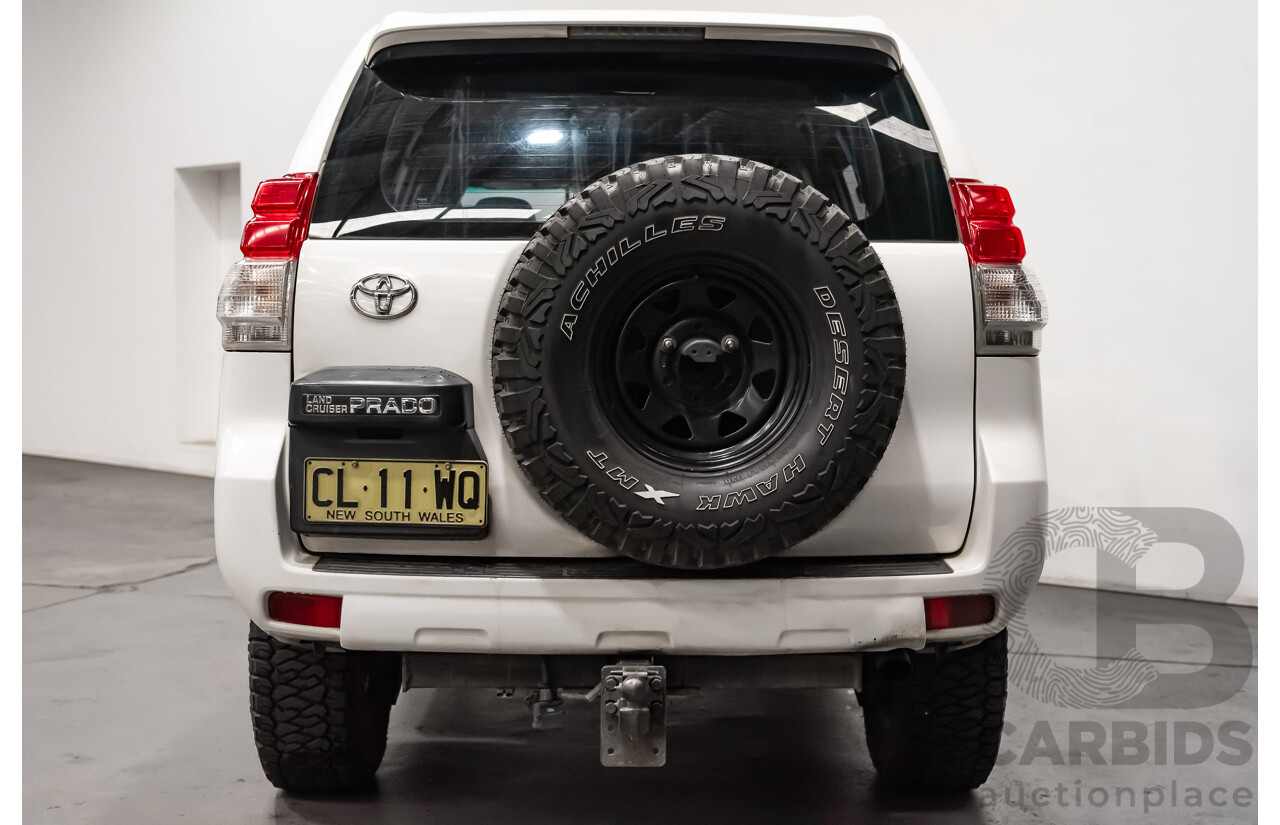 8/2010 Toyota Landcruiser Prado GX (4x4) KDJ150R 4d Wagon White Turbo Diesel 3.0L