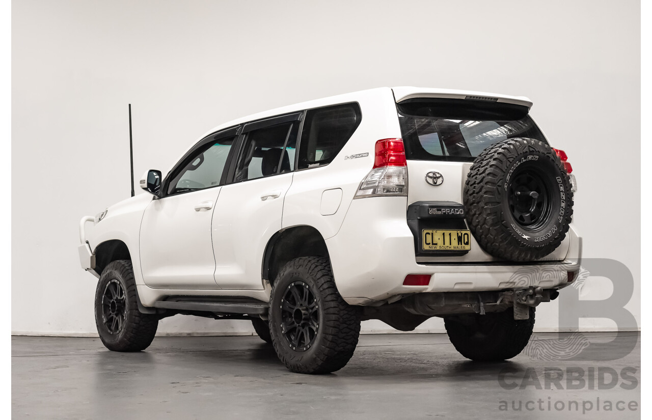8/2010 Toyota Landcruiser Prado GX (4x4) KDJ150R 4d Wagon White Turbo Diesel 3.0L