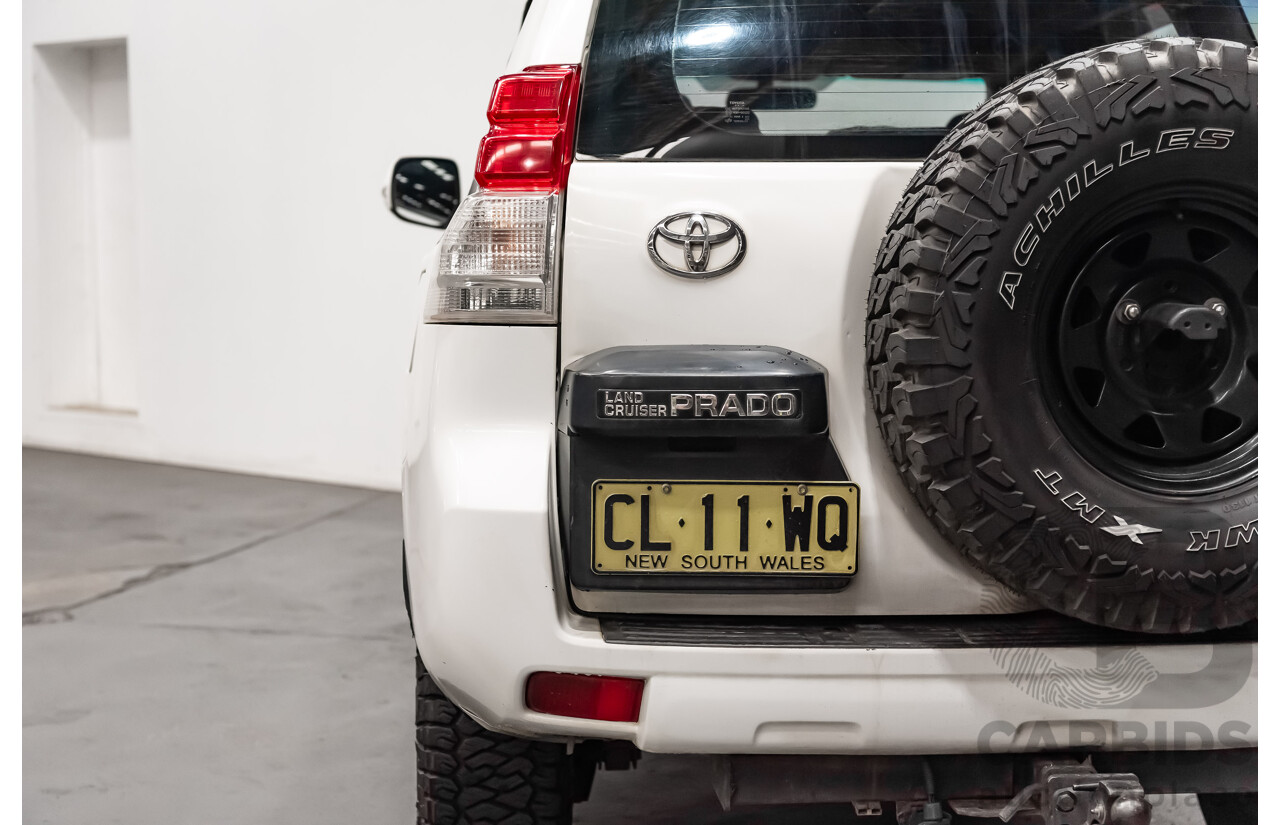 8/2010 Toyota Landcruiser Prado GX (4x4) KDJ150R 4d Wagon White Turbo Diesel 3.0L