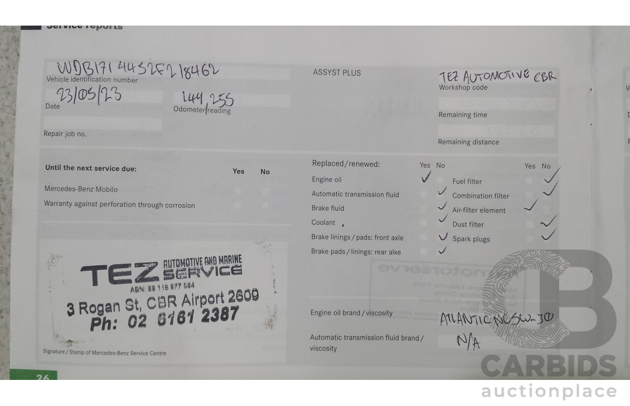 5/2009 Mercedes Benz SLK 200 Kompressor R171 08 Upgrade 2d Convertible Yellowstone Supercharged 1.8L