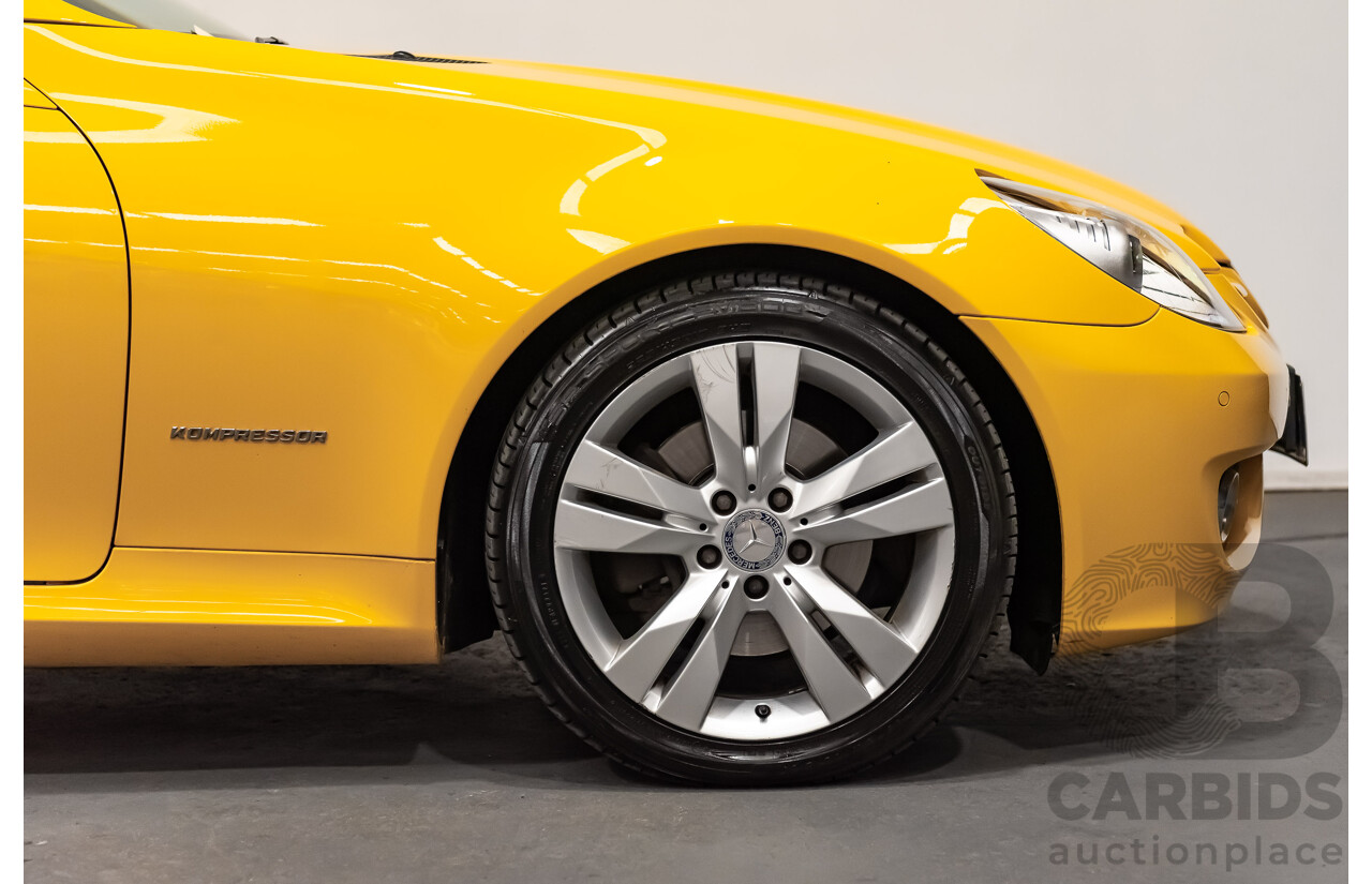 5/2009 Mercedes Benz SLK 200 Kompressor R171 08 Upgrade 2d Convertible Yellowstone Supercharged 1.8L