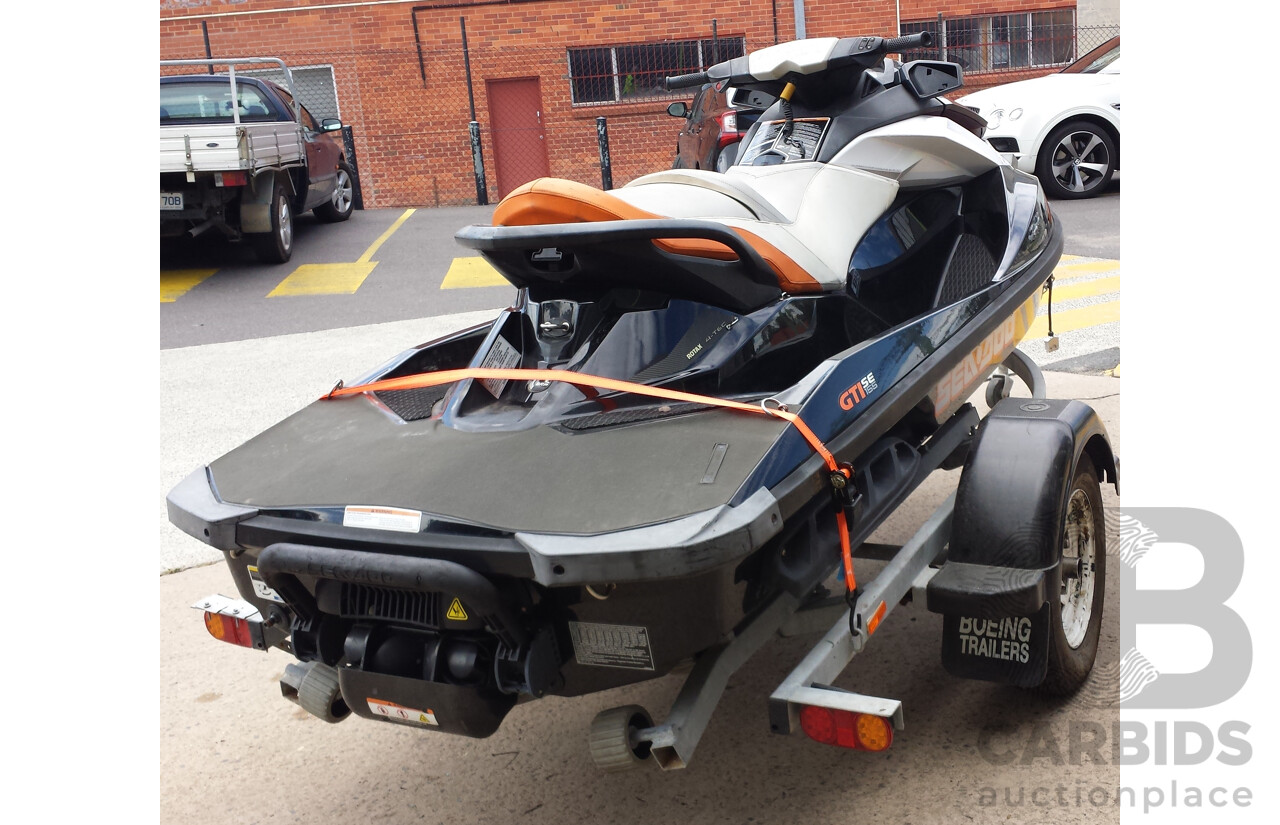 2011 Sea Doo GTI SE 155 Personal Watercraft Jetski and 02/2015 Boeing Jet-Ski Trailer