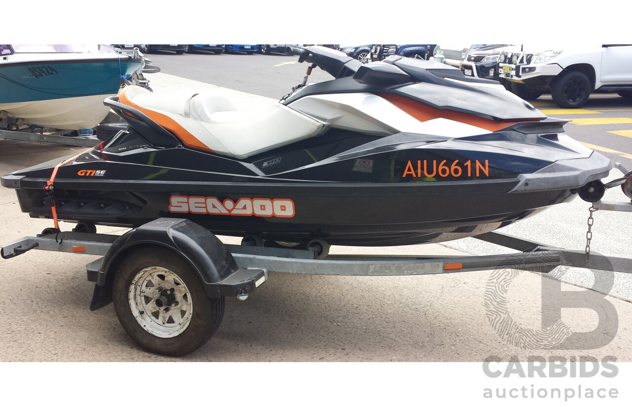 2011 Sea Doo GTI SE 155 Personal Watercraft Jetski and 02/2015 Boeing Jet-Ski Trailer