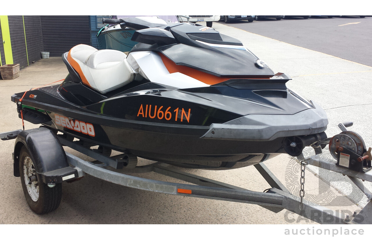 2011 Sea Doo GTI SE 155 Personal Watercraft Jetski and 02/2015 Boeing Jet-Ski Trailer