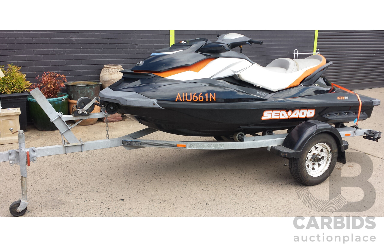2011 Sea Doo GTI SE 155 Personal Watercraft Jetski and 02/2015 Boeing Jet-Ski Trailer