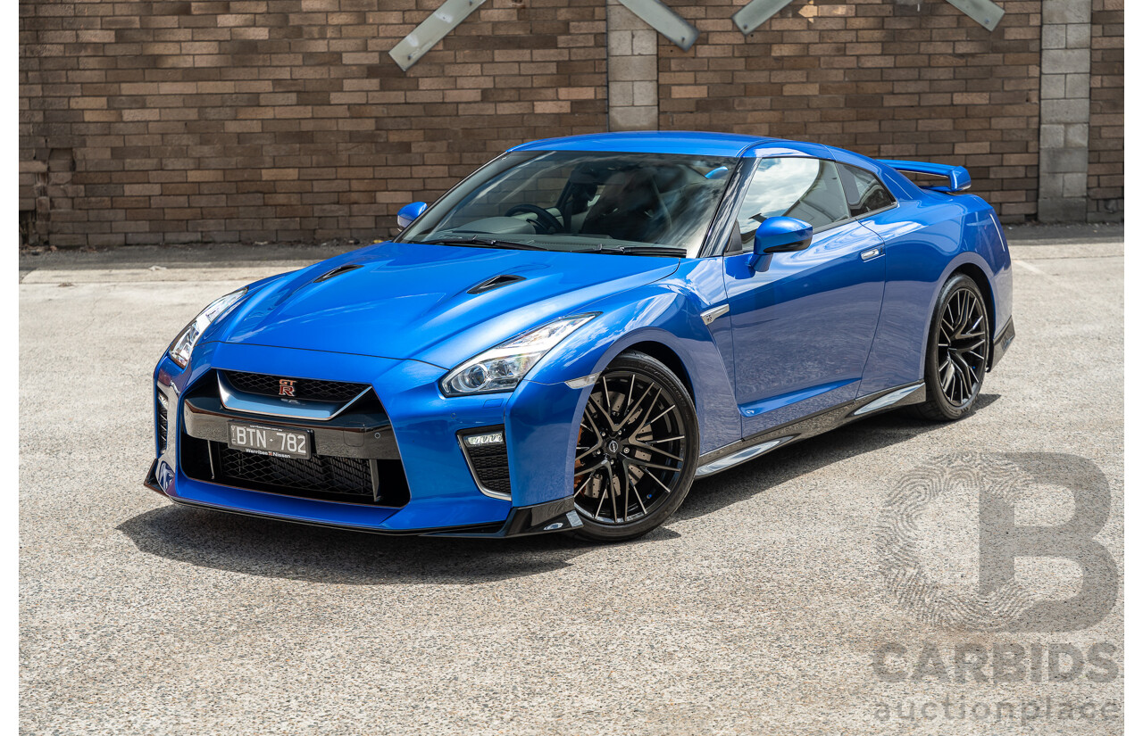 10/2021 Nissan GT-R R35 Premium MY21.5 (AWD) 2d Coupe RCB Bayside Blue Twin Turbo 3.8L