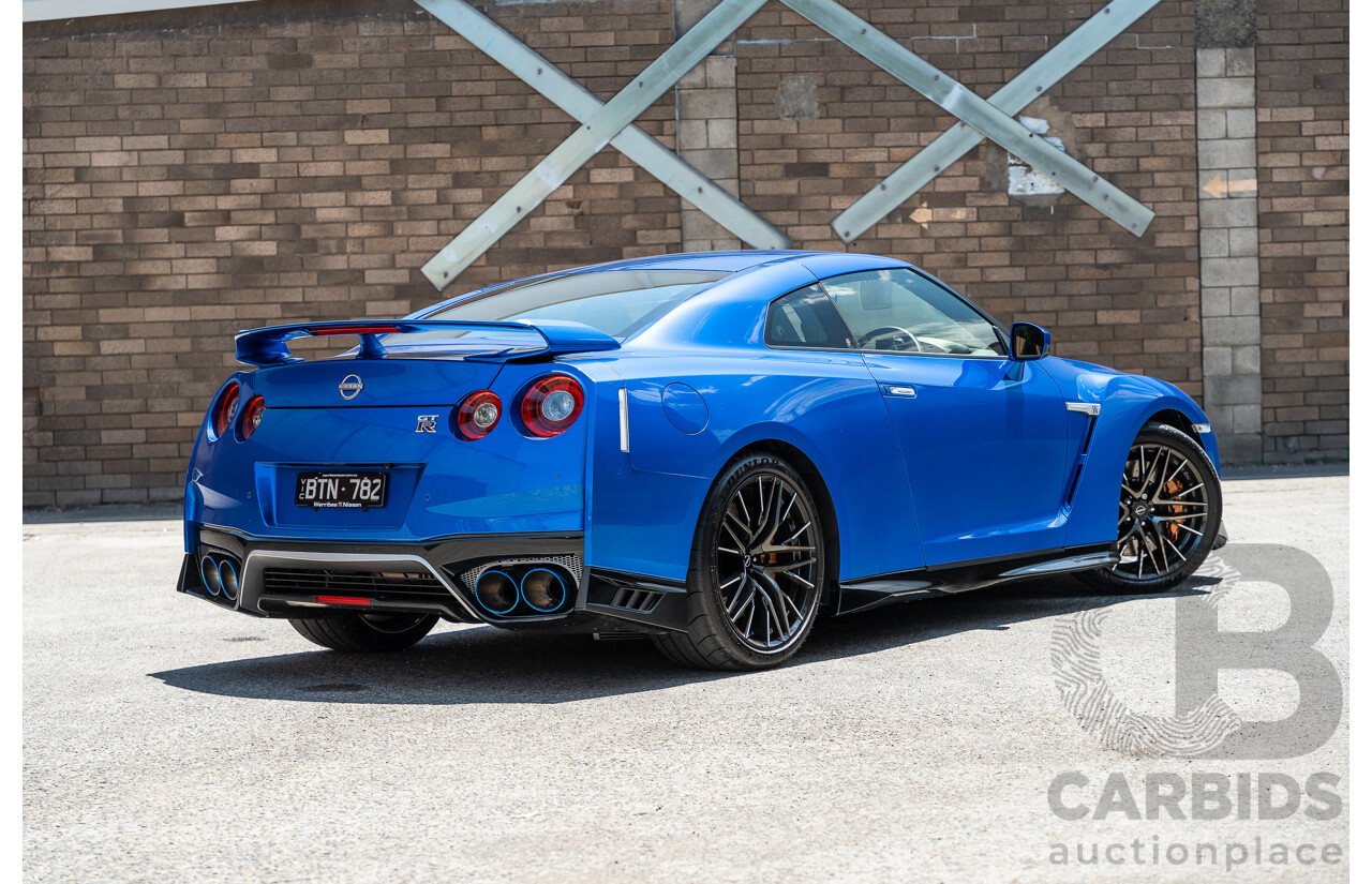 10/2021 Nissan GT-R R35 Premium MY21.5 (AWD) 2d Coupe RCB Bayside Blue Twin Turbo 3.8L
