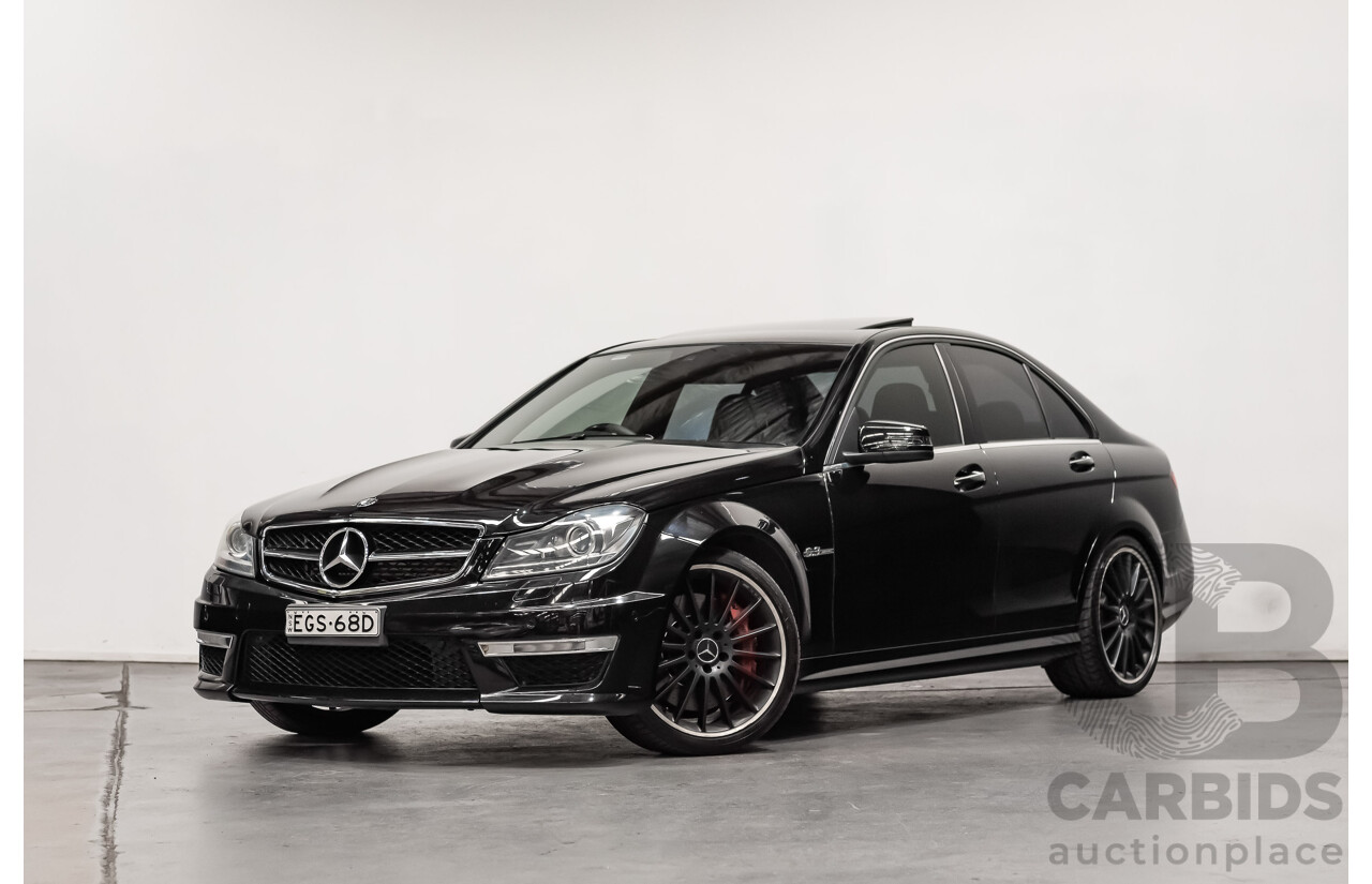 1/2012 Mercedes Benz C63 AMG W204 MY12 4d Sedan Obsidian Black V8 6.3L