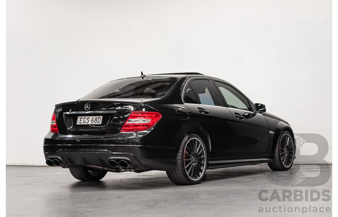 1/2012 Mercedes Benz C63 AMG W204 MY12 4d Sedan Obsidian Black V8 6.3L
