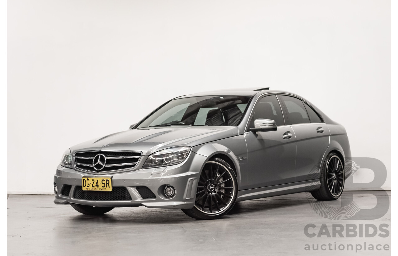 11/2008 Mercedes Benz C63 AMG W204 4d Sedan Palladium Silver Metallic V8 6.3L