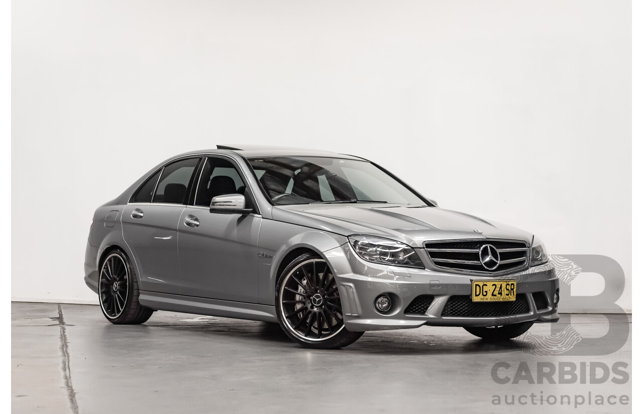 11/2008 Mercedes Benz C63 AMG W204 4d Sedan Palladium Silver Metallic V8 6.3L