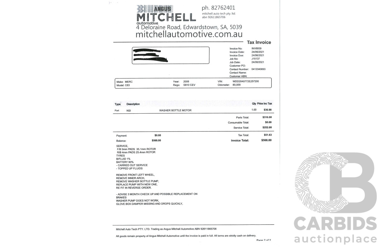 11/2008 Mercedes Benz C63 AMG W204 4d Sedan Palladium Silver Metallic V8 6.3L