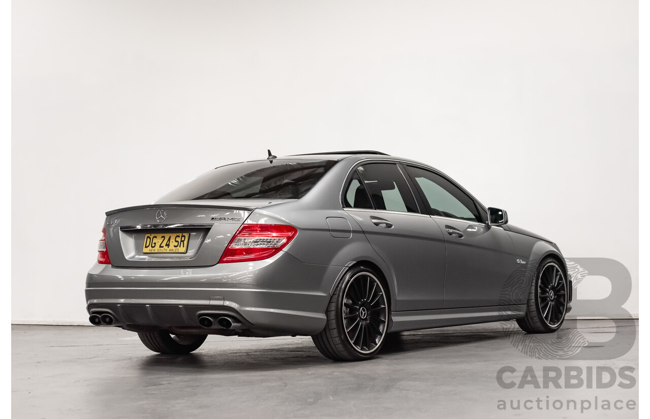 11/2008 Mercedes Benz C63 AMG W204 4d Sedan Palladium Silver Metallic V8 6.3L