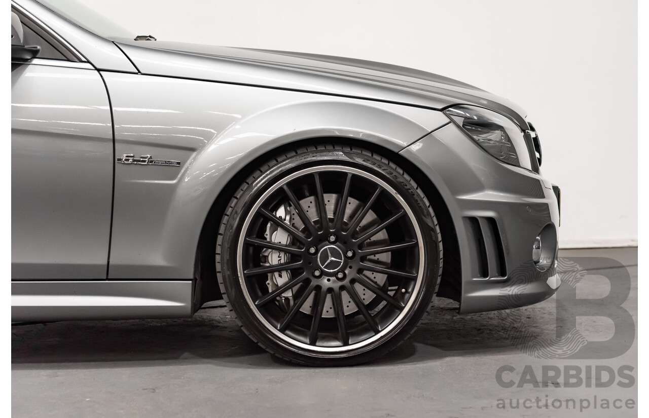 11/2008 Mercedes Benz C63 AMG W204 4d Sedan Palladium Silver Metallic V8 6.3L