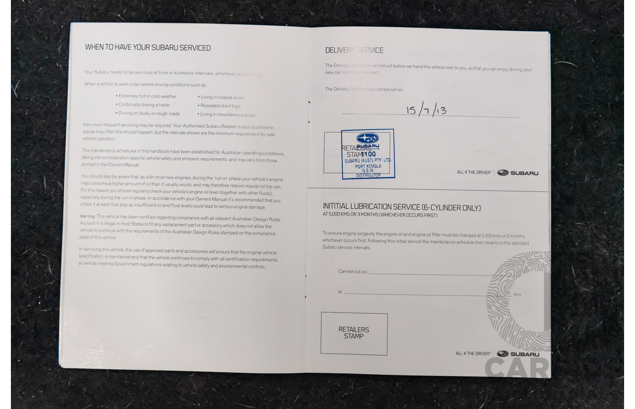 7/2013 Subaru Outback 2.0D Premium (AWD) MY13 4d Wagon White Turbo Diesel 2.0L