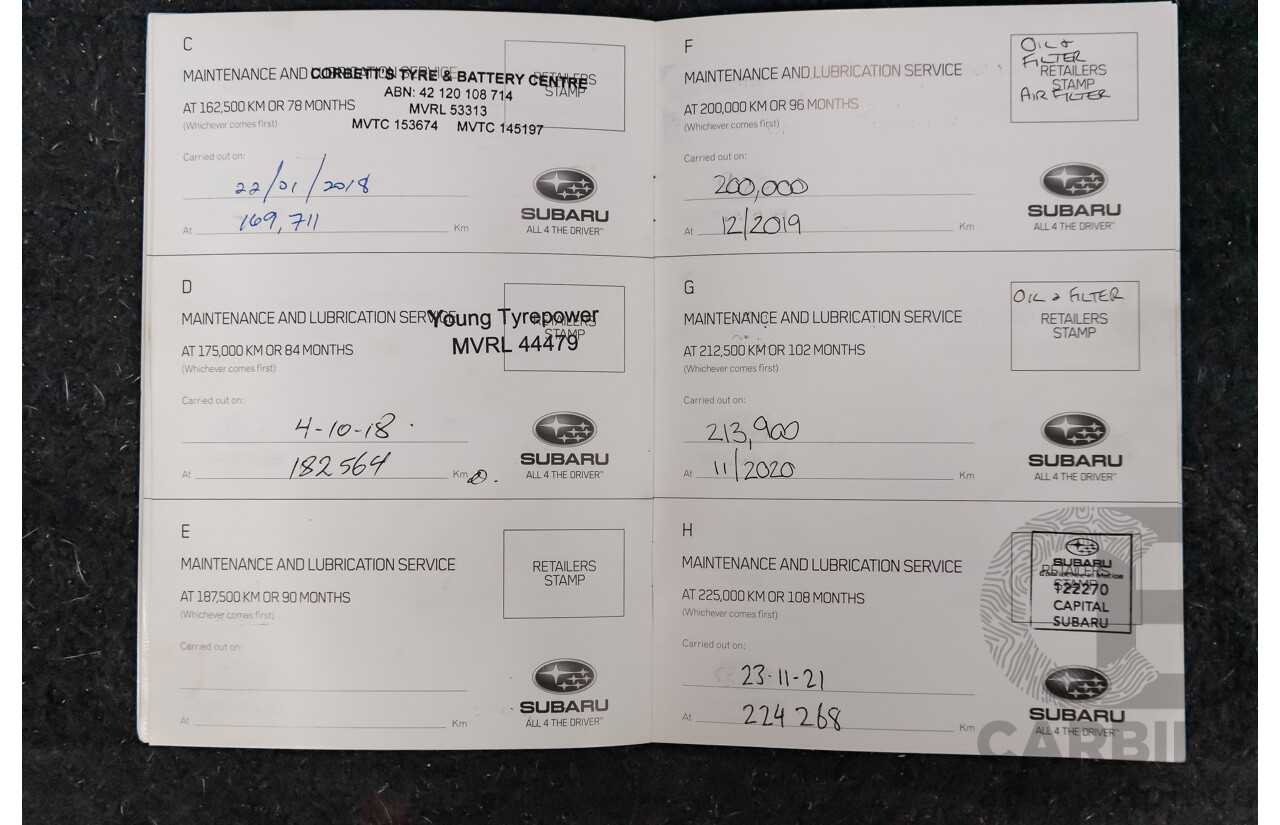 7/2013 Subaru Outback 2.0D Premium (AWD) MY13 4d Wagon White Turbo Diesel 2.0L