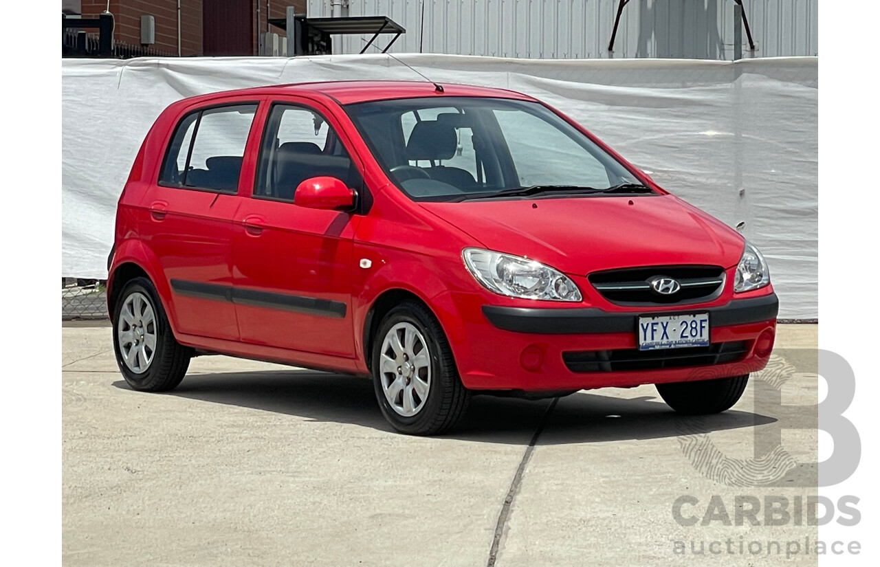 07/09 Hyundai Getz S FWD TB MY09 5D Hatchback Red 1.4L