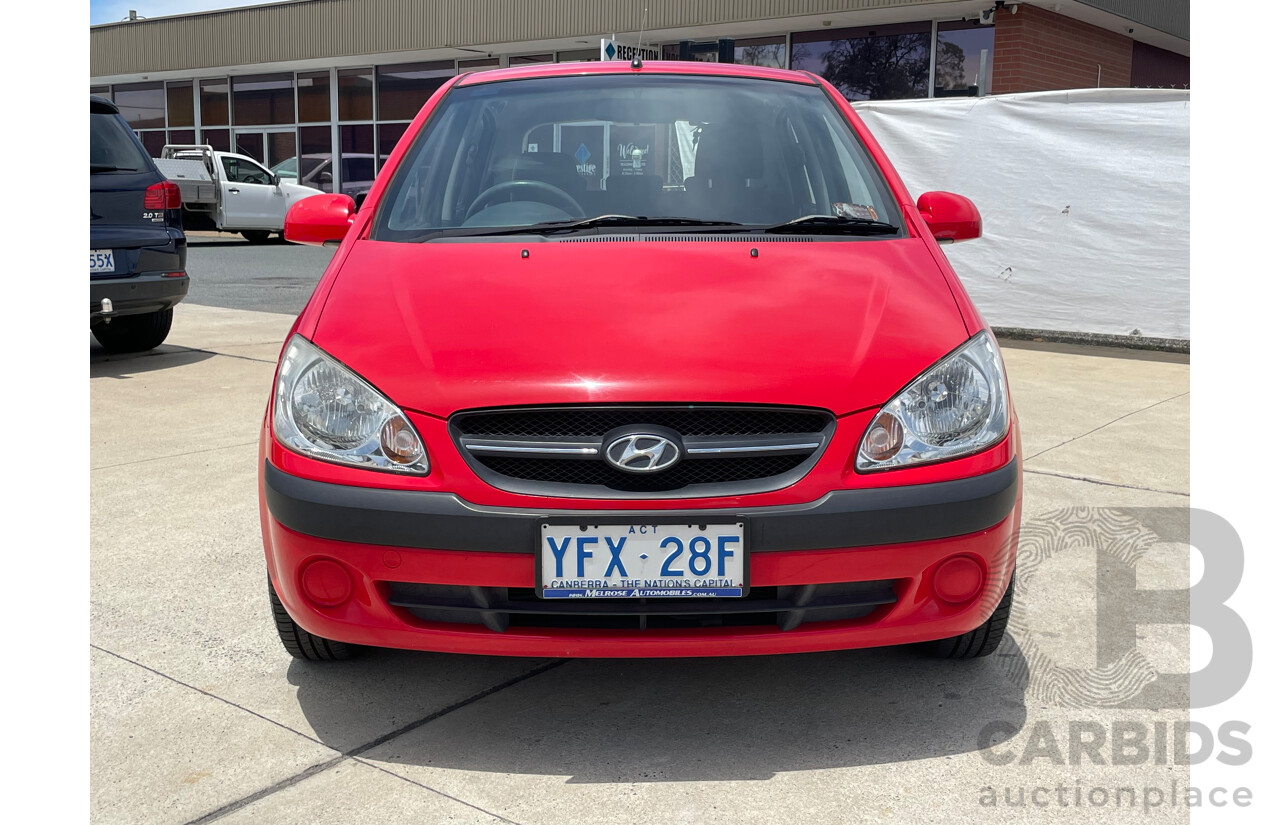 07/09 Hyundai Getz S FWD TB MY09 5D Hatchback Red 1.4L