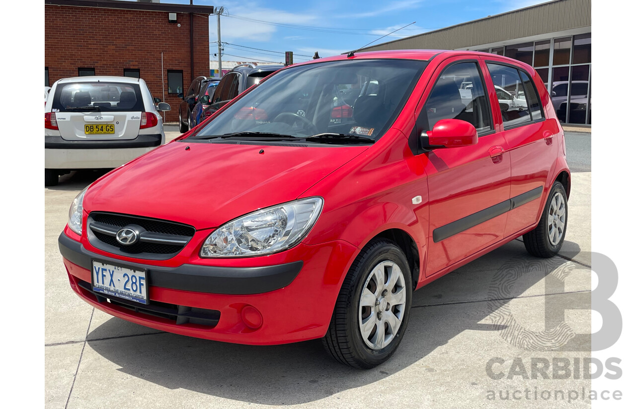 07/09 Hyundai Getz S FWD TB MY09 5D Hatchback Red 1.4L